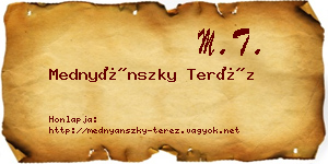Mednyánszky Teréz névjegykártya