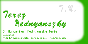 terez mednyanszky business card
